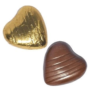 Gold Chocolate Hearts - 1kg Sweet Treats for Valentine s Day