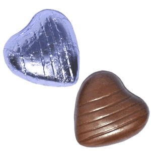 Lilac Foil Chocolate Hearts - 1kg Gourmet Treats for Valentine s Day or Any Occasion