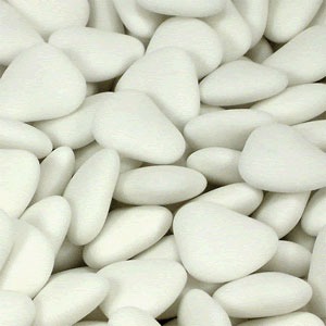 White Mini Heart Dragees - Wedding Favors & Cake Decorations, White Confectionery Supplies