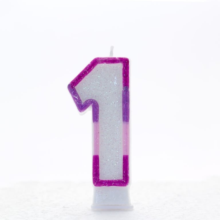 Party Candle Number 1 Pink - Vibrant Home Decor for Birthdays and Garden Parties
