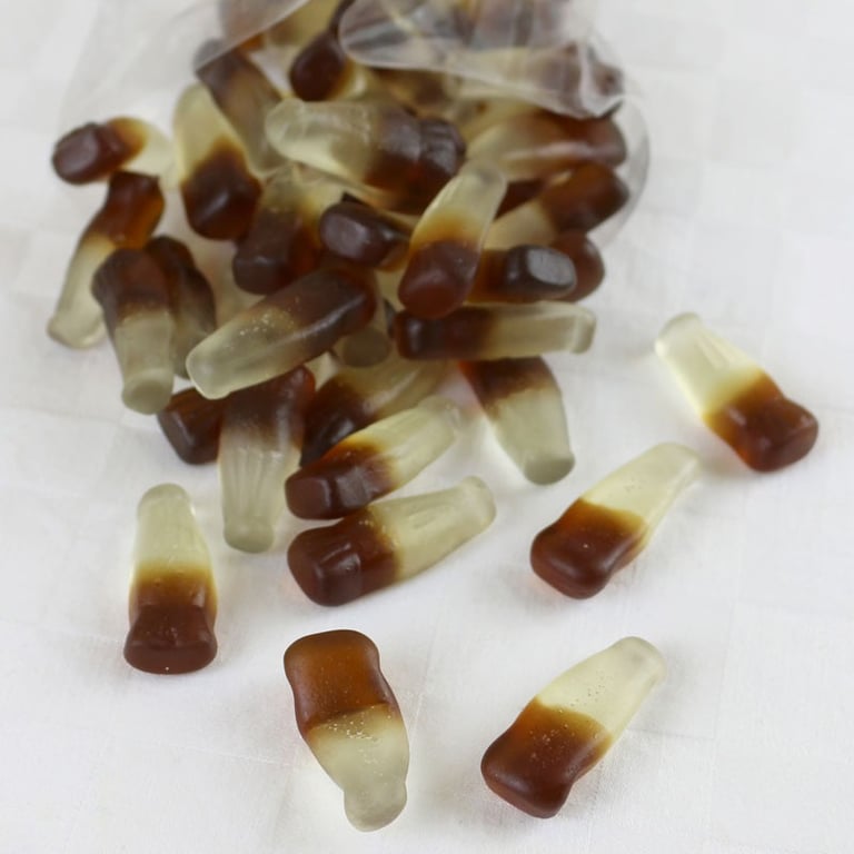 500g Cola Bottles - Glass Storage Containers for Kitchen and Home Decor