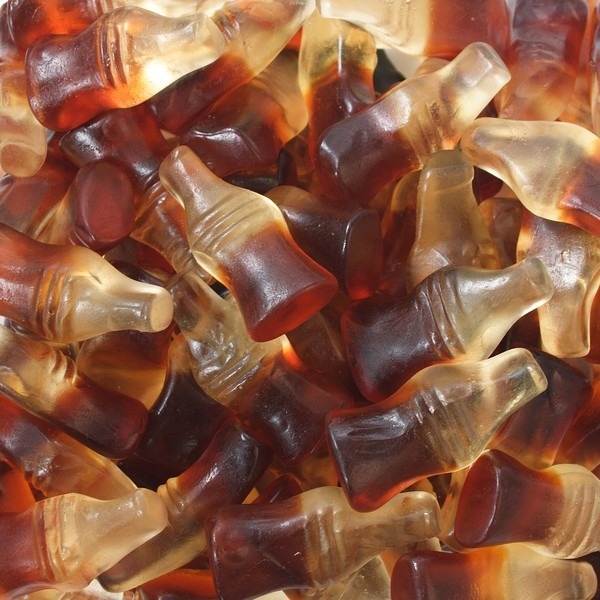500g Cola Bottles - Glass Storage Containers for Kitchen and Home Decor
