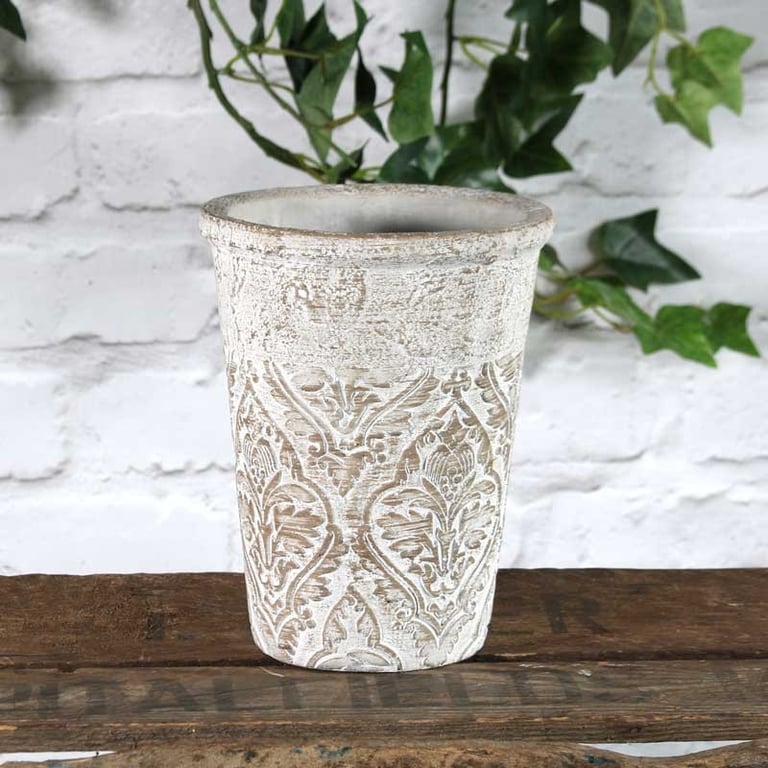 Baroque 19cm Antique Flowerpot - Elegant Home Decor Garden Decoration Vase