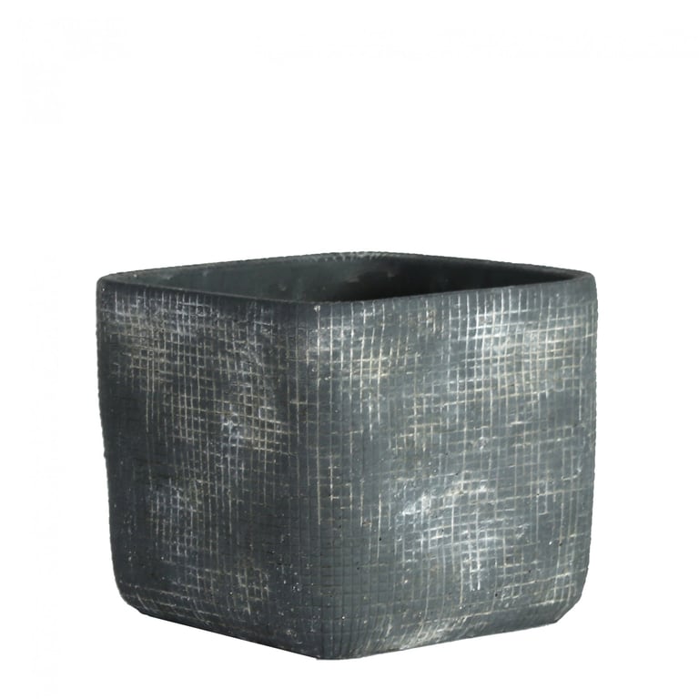 Grey Zen Ceramic Flowerpot 15cm - Elegant Home Decor Indoor Plant Pot