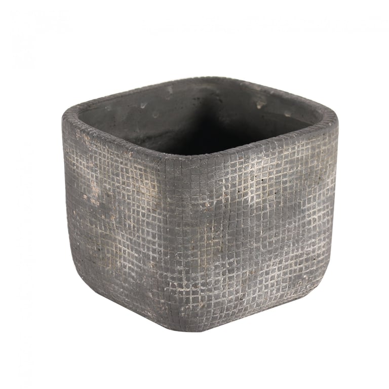 Grey Zen Ceramic 11cm Flowerpot - Elegant Home & Garden Decor for Indoor Plants