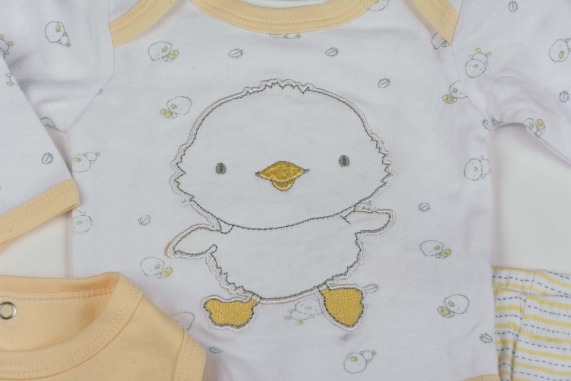 Watch Me Grown 4 Piece Chick Gift Set for Baby Girls (3-12 Months) - Adorable Infant Shower or Nursery Wear Outfits
