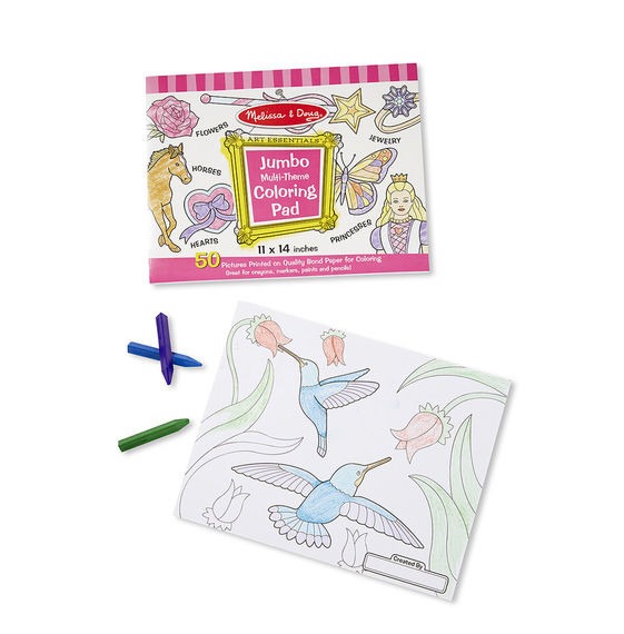 Melissa and Doug Pink Jumbo Colouring Pad - Artistic Fun for Kids