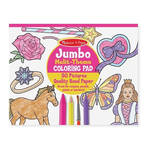 Melissa and Doug Pink Jumbo Colouring Pad - Artistic Fun for Kids