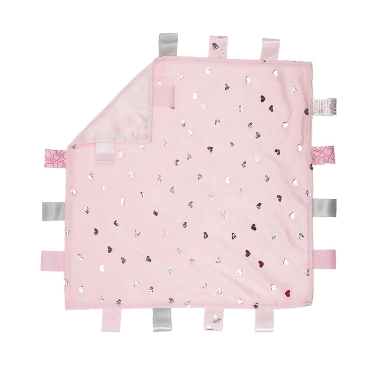 Pink Comforter Set - Heart Print Design with Ribbons, Home Decor Bedding Set