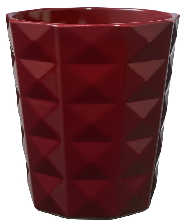 Kyoto Orchid Vase Shiny Bordeaux - Elegant Home Decor Ornamental Flower Vase for Garden Decoration