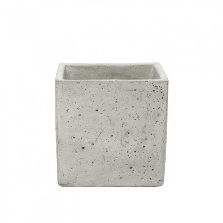 10cm Square Cement Flower Pot - Durable Home Decor Outdoor Garden Decoration
