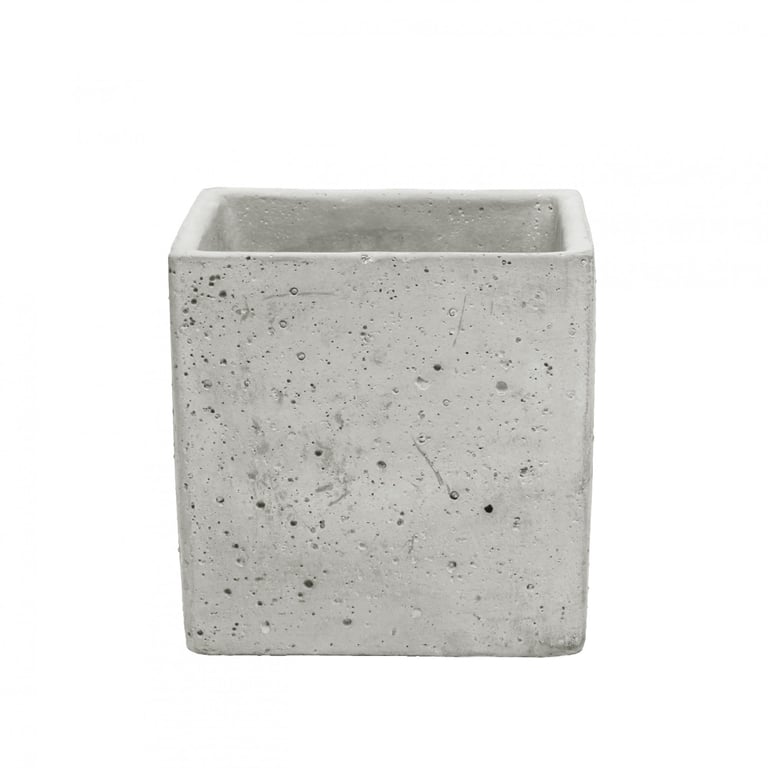Square Cement Planter - 12cm Garden Pot for Home Decor and Outdoor Planting