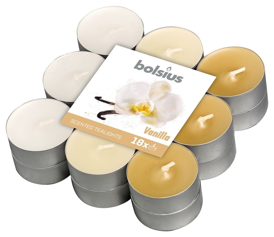 Fragranced Tealight Vanilla - Pack of 18 Home Fragrance Candles