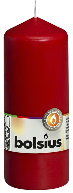 Bolsius Red 150/60mm Scented Pillar Candle - Elegant Home Decor Addition