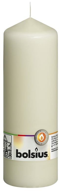 Ivory Bolsius Pillar Candle - Scented Home Decor with Soft Illumination