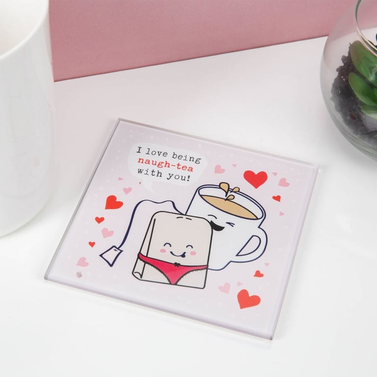 For Your Eyes Only Elegant Tea Time Essential Glass Coaster