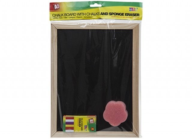 Blackboard with Chalk & Sponge - Versatile Teaching Aid for Classroom and Home