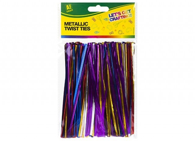 16cm Metallic Twist Ties for Home & Garden - Food Storage and Kitchen Organization Supplies
