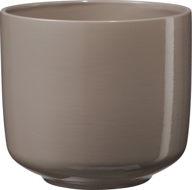 Bari Ceramic Pot - Grey Beige Kitchenware Decoration, 19x17cm Size, Perfect Home Decor and Kitchen Utensil
