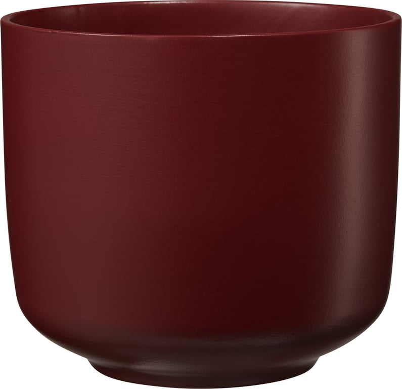 Bari Ceramic Red Pot - Handcrafted Home Decor Kitchenware for Gardening (13cm x 12cm)