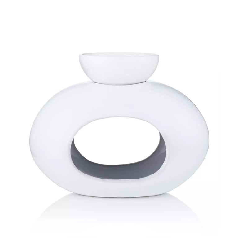 Ava May White Oval Burner - Ceramic Stove Top Accessory for Home Decor and Kitchen Appliance