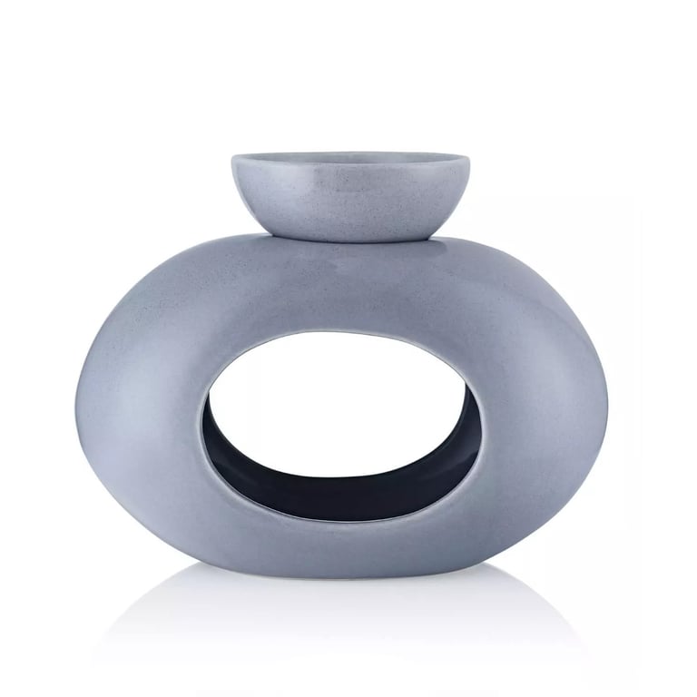 Ava May Grey Oval Burner - Vintage Style Home Stove Top Accessory for Kitchen Cooking Equipment
