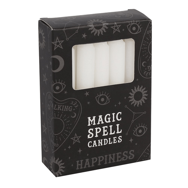 White Spell Candles - 12 Pack Scented Candle Set for Home Witchcraft and Magic Practices