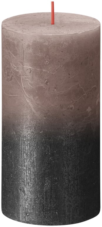 Rusted Faded Caramel Anthracite Metallic Candle - Rustic Home Decor Luxury Illumination