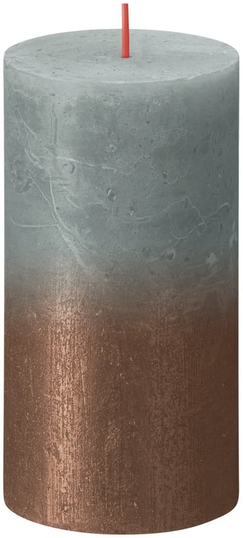 Bolsius Rustic Faded Eucalyptus Green Copper Metallic Home Fragrance Candle