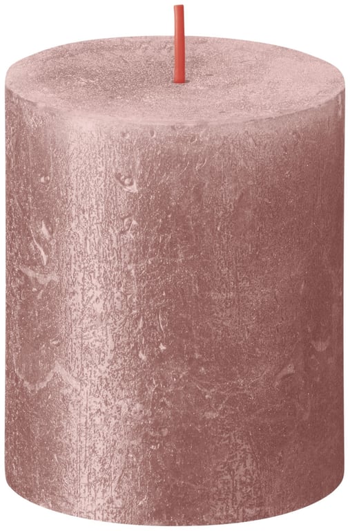 Pink Bolsius Rustic Shimmer Metallic Home Decor Candle - 80x68mm
