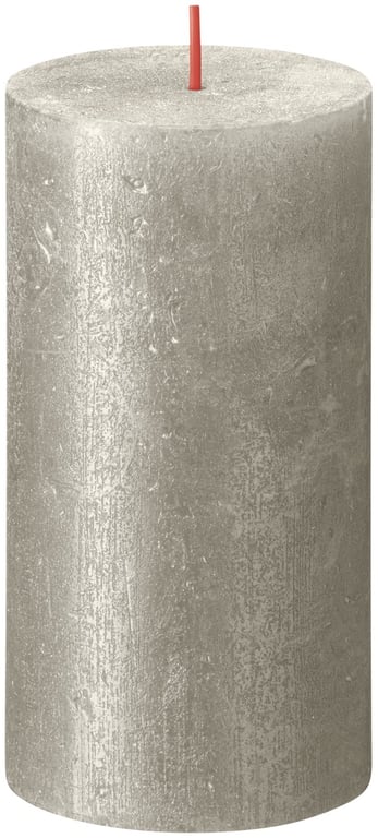 Champagne Metallic Rustic Shimmer Candle - Elegant Home Decor Accent (130 x 68mm)