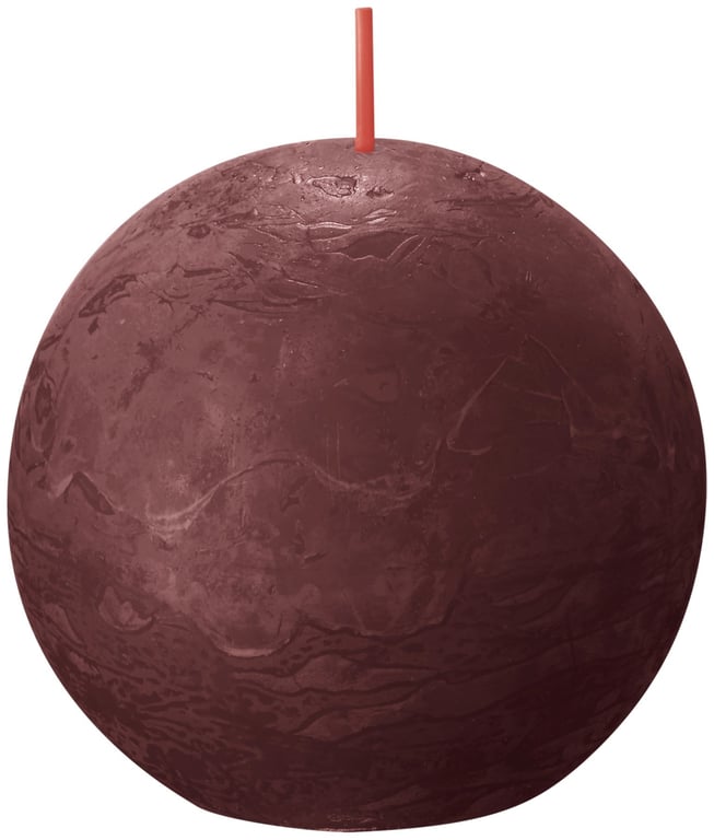 Velvet Red Bolsius Rustic Ball Candle - 76mm Home Decor Candle