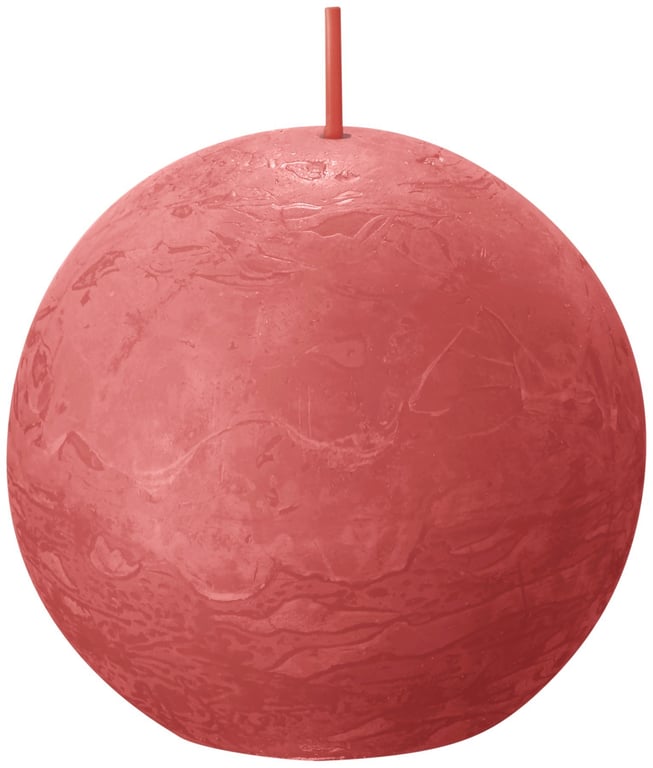 Bolsius Rustic Blossom Pink Ball Candle, 76mm Home Fragrance for Bohemian Indoor Scent