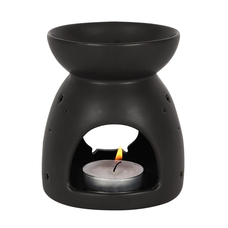 Black Cauldron Cut Out Oil Burner - Scented Home Decor Diffuser