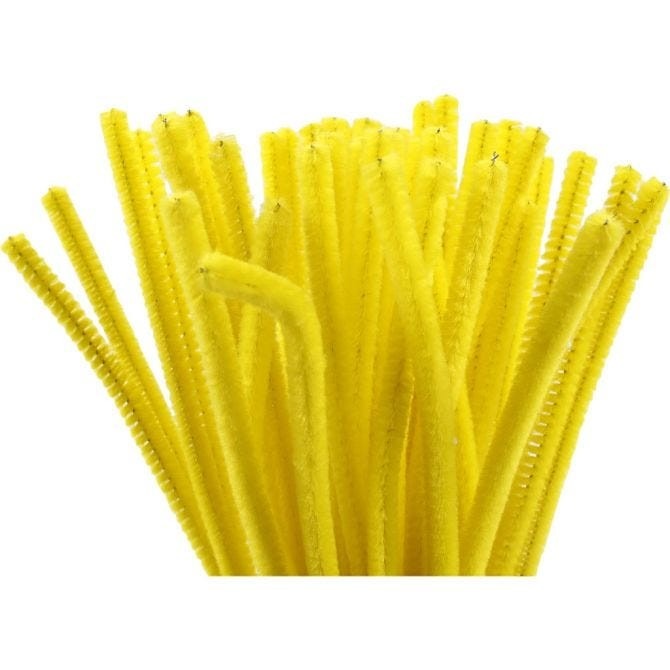Yellow Pipe Cleaners - Flexible Cleaning and Crafting Supplies