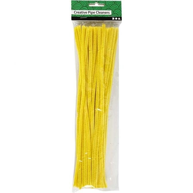 Yellow Pipe Cleaners - Flexible Cleaning and Crafting Supplies