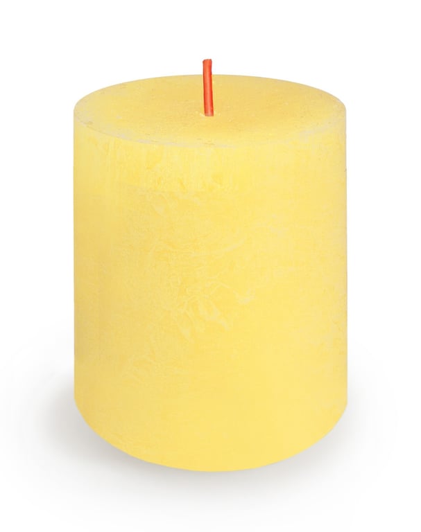 Butter Yellow Bolsius Rustic Shine Candle - Small Home Decor Fragrance Candle (80x68mm)