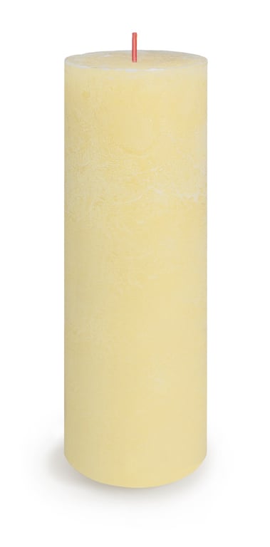 Sunny Yellow Bolsius Rustic Shine Pillar Candle - Warm Home Decor Lighting