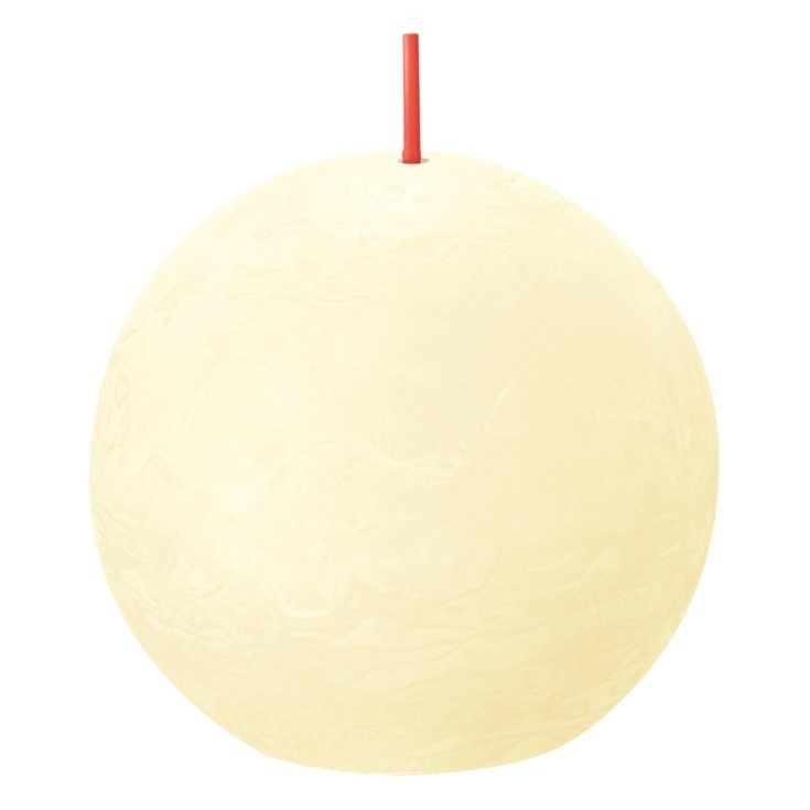 Butter Yellow Bolsius Rustic Shine Ball Candle - 76mm Home Decor Candle