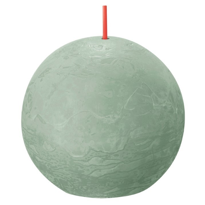 Jade Green Bolsius Rustic Shine Ball Soy Wax Candle 76mm - Home Decor Candle