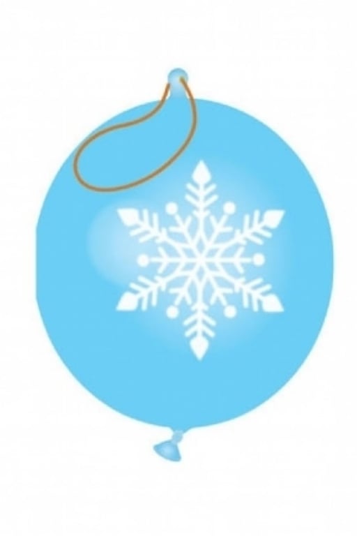 Snowflake Punch Balloon - Winter Theme Party Decoration Balloon Garland with Snow Effect