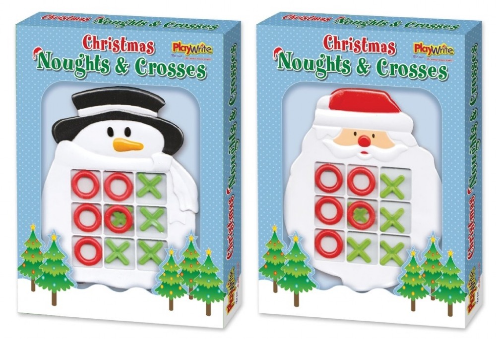 Christmas Noughts & Crosses Game - Family Board Game for Holiday Entertainment