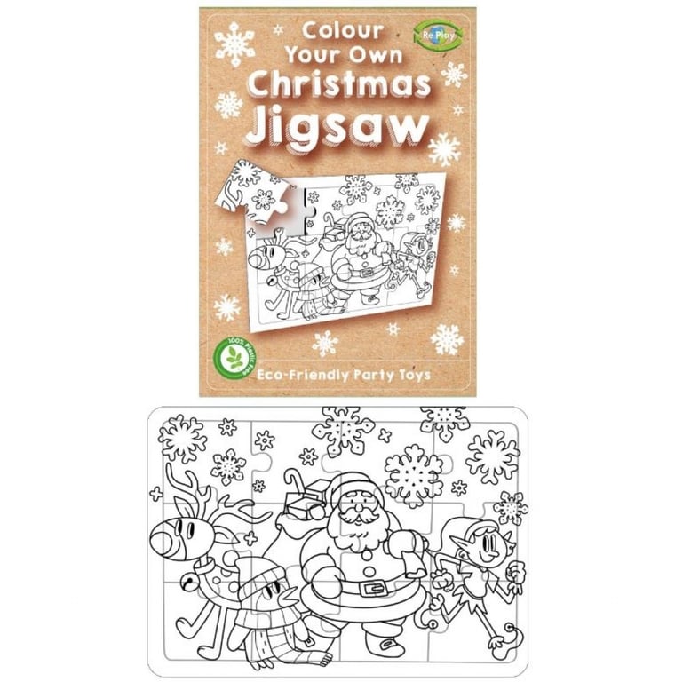 Colour Your Own Christmas Jigsaw Puzzle for Adults - DIY Holiday Home Decor Gift
