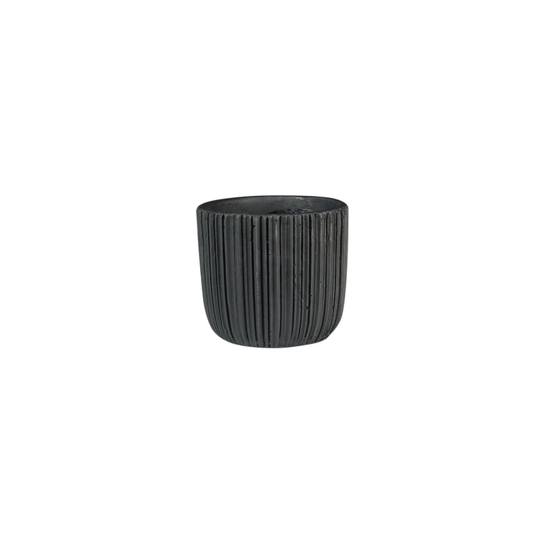 Vogue Black Linear Ceramic Pot - Modern Home Decor and Kitchenware