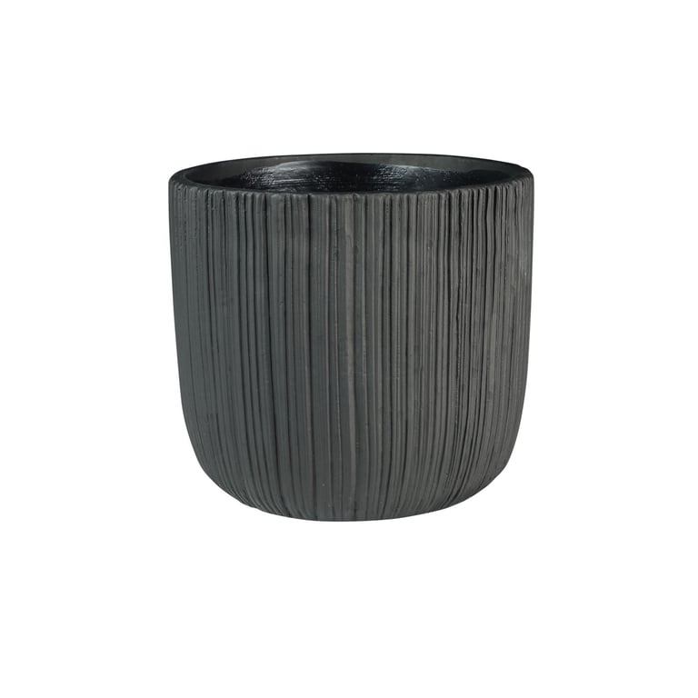 Vogue Black Linear Pot - 16cm High Quality Kitchenware Home Decor