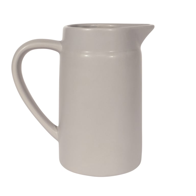 Cool Grey Ceramic Jug - Modern Home Decor Water Pitcher