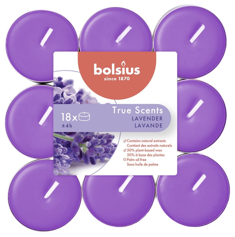 Lavender Bolsius Tealights - Ambiance of Relaxation in Every Room