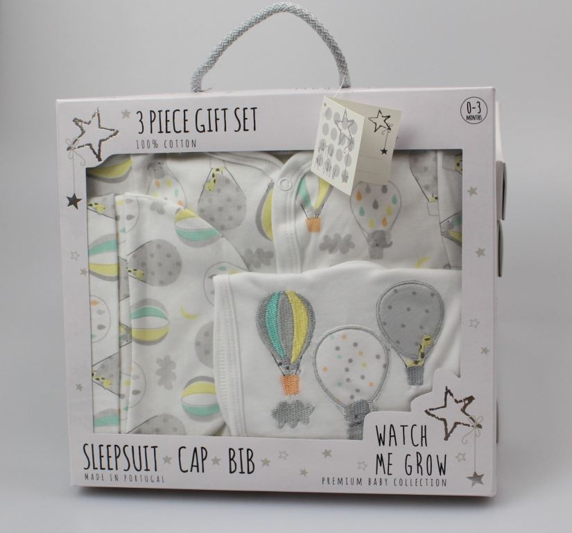 3 Piece Baby Gift Box Balloons Set - Complete Party Decorations for Baby Showers and Birthdays