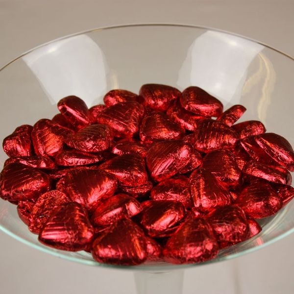 Red Foiled Dark Chocolate Hearts - 1kg Rich & Decadent Valentine s Day Gift Treats
