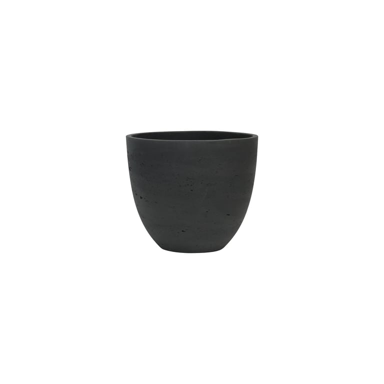 Hortus Classic Cemento Planter - Black Outdoor Plant Pot for Home Garden Decoration